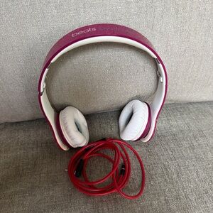 Beats by Dre On-Ear Headphones - Pink and White